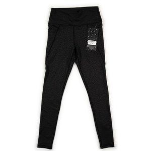 NEW VIE ACTIVE Lili Full Length yoga leggings in Black Leopard size S